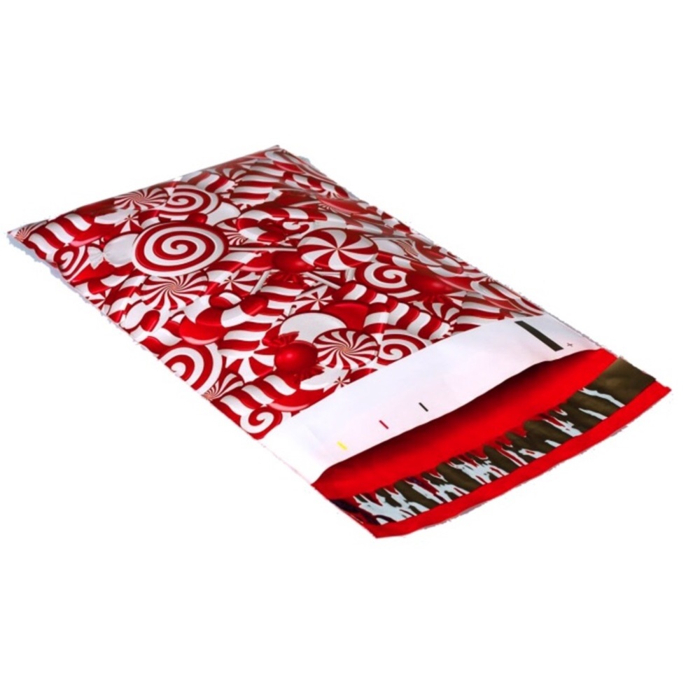 Candy Cane Lollipop Designer Poly Mailers Envelopes Printed Bags 10x13 (25 Pack - Picture 3 of 11